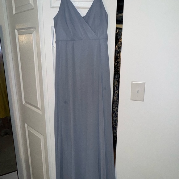 Birdy Grey Dusty Blue Chiffon Kaia Dress Small - Picture 1 of 9